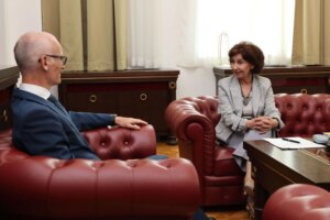 Средба на Сиљановска Давкова со италијанскиот амбасадор Силвестри